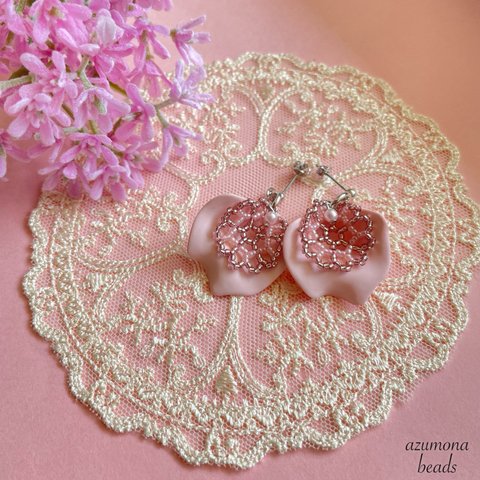 花びらｲﾔﾘﾝｸﾞ✧︎ﾋﾟｱｽ(さくらﾋﾟﾝｸ🌸)