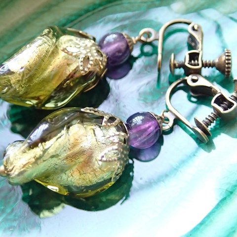 Venetian glass and fluorite