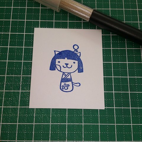 No.61 ねこけしはんこ