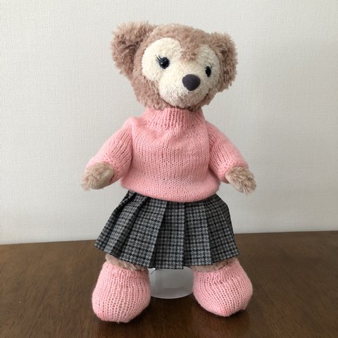 シェリーメイ服3点セット【ピンクのセーターとプリーツスカート】