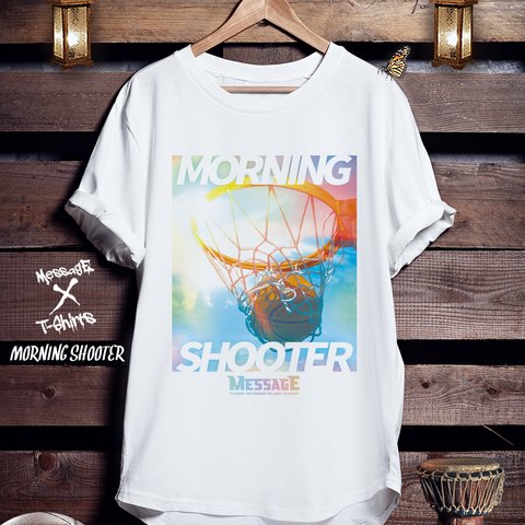 バスケTシャツ「MORNING SHOOTER」