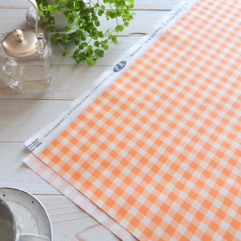 生地 Small Plaid of my Dreams Apricot  -PLDS905 ART GALLERY FABRICS