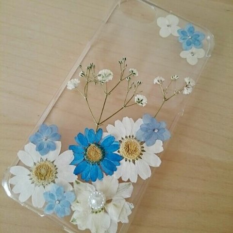 iPhone７押し花ケース