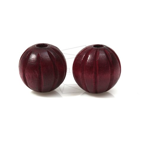 BSC-275-G【4個入り】ラウンドボールウッドビーズ,Round ball Wooden charm