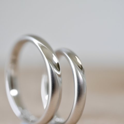 『hᎥka✧ɾᎥ』銀の光 ペアリング サイズ オーダーリング 2本セット SV925 シルバー  結婚指輪のオーロ