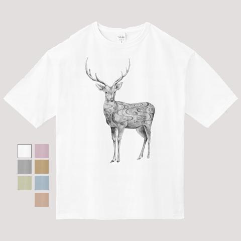 選べる７色 ◆ 美しい鹿さんのビッグシルエットTシャツ
