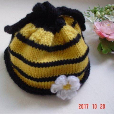 ☆彡ミツバチ　ビーニーキャップ　