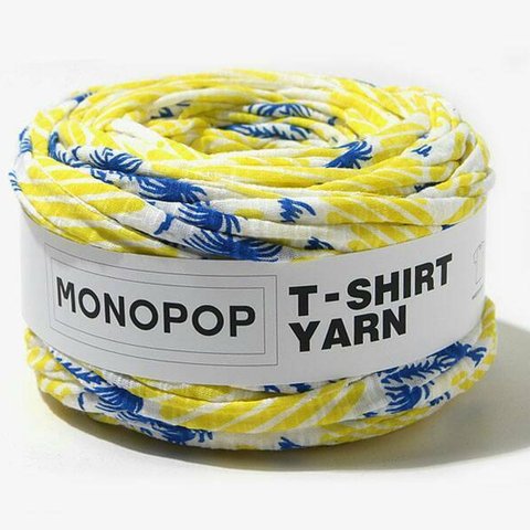 MONOPOP T-SHIRT YARN アロハ イエロー＆ブルー