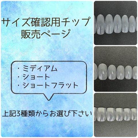 サイズ確認用チップ