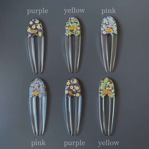 Dried flower kanzashi 【 purple 】