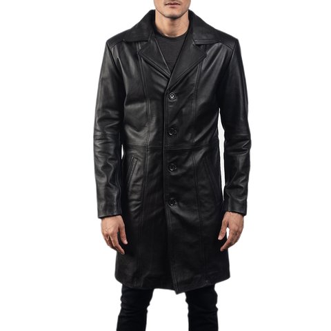 羊革・シープレザー トレンチコートメンズ Sheep Leather Trench Coat for Men