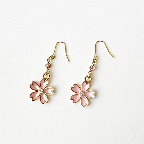 フラワーピアス 桜ピアス ピンク