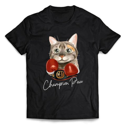 半袖Tシャツ 【猫 ねこ ボクサー ボクシング】 by FOX REPUBLIC