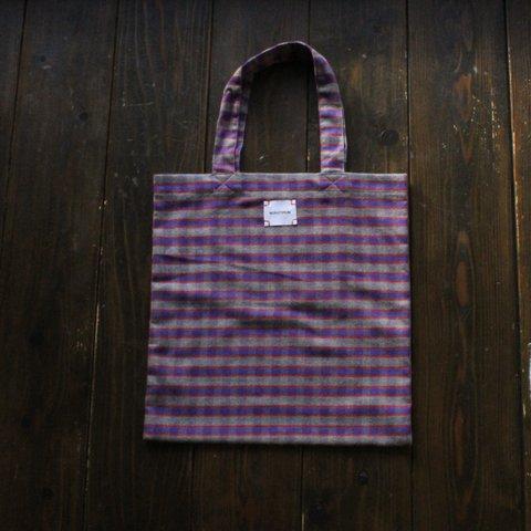 【SHOULDER BAG/COTTON FLANNEL2】ショルダーバッグ　トートバッグ　エコバッグ　チェック　コットン　通勤通学　大容量　フランネル