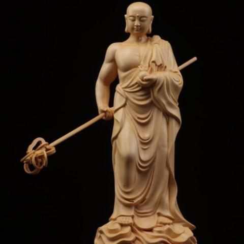 仏像　極上品  地蔵菩薩像  精密細工 木製仏像  仏教工芸品