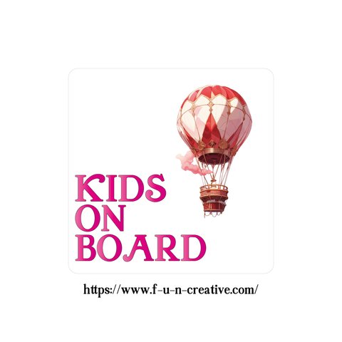 全10色 ステッカー ジャーニーシリーズ サーカス 気球 KIDS ON BOARD