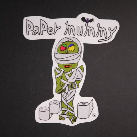 中くらいのステッカー『Paper mummy』