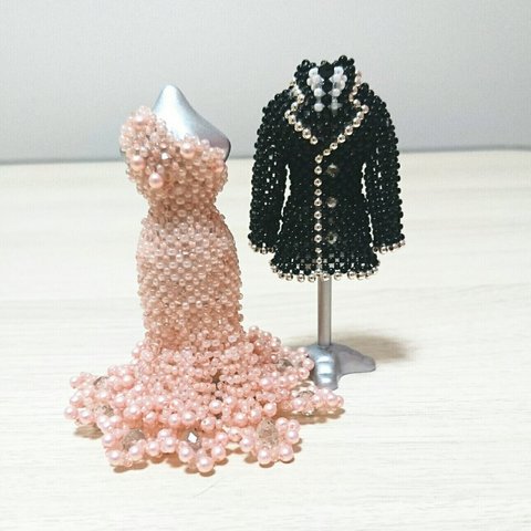 ビーズドレス(ピンクのマーメイドドレス)