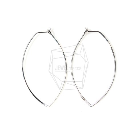 ERG-397-R【2個入り】 ワイヤーリーフイヤーフック,Wire Leaf Earring/30mm x 55mm