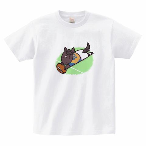 お馬の白Tシャツ ラグビー（M）