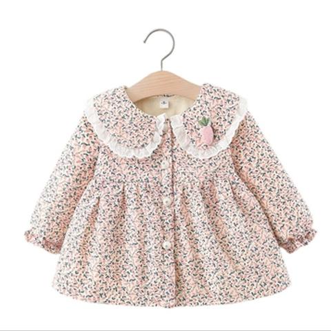 子供服ワンピース花柄の長いスカートベビードレス出産祝い女の子子ども服ワンピース 子供服  