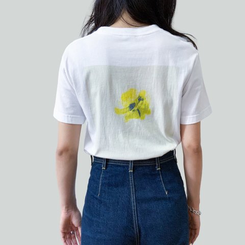 FLOWER GRAPHICS WHITE ハイクオリティー半袖Tシャツ