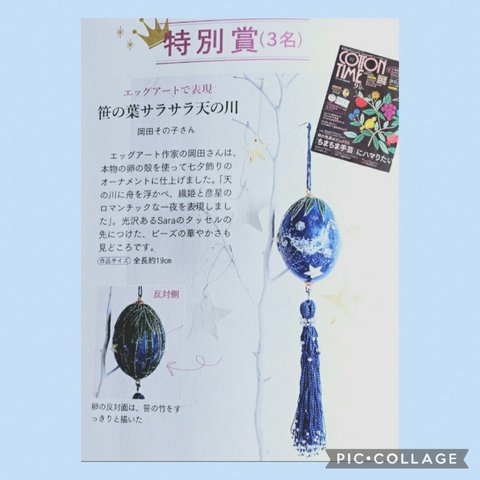 ハンドメイドコンテスト特別賞◇笹の葉サラサラ天の川