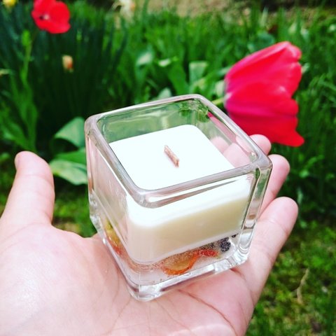 ボタニカルキューブ型キャンドル【選べる香り】
