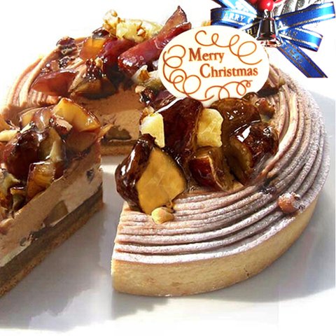 早割【送料無料】クリスマスケーキ 2022 Xmasケーキ  栗のスペシャルクリスマスケーキ16cm（5～6名様） タルト 記念日 ケーキ ギフト モンブラン 栗 コーヒー プレゼント お取り寄せ