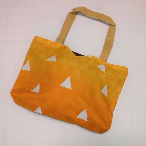 SALE黄×白の三角模様のグラデーションバッグ