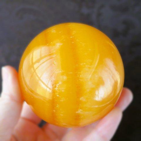 オレンジカルサイト スフィアB 70mm Orange calcite sphere