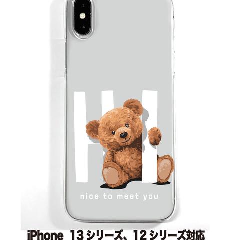 送料無料 iPhone14シリーズ対応  ソフトケース テディベア5