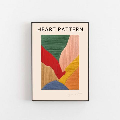 A3 Poster　"Heart pattern embroidered 001"