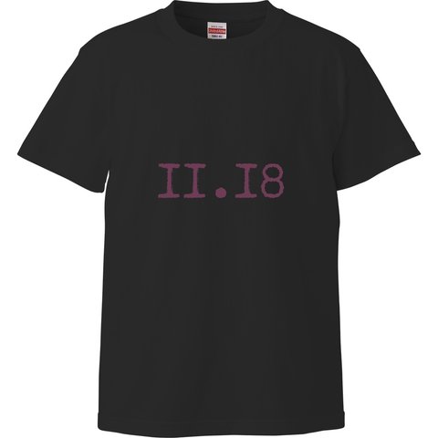 ユニセックスTシャツ【11月18日生まれ｜ブラック】カラーストロロジー (誕生色) バースデーカラー