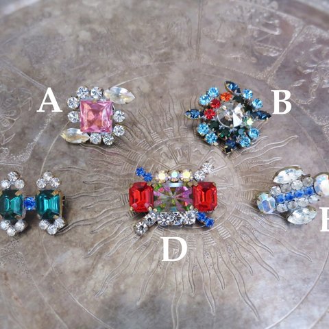 ヴィンテージ ビジュー ミニブローチ vintage brooch <BR-MNa/e>