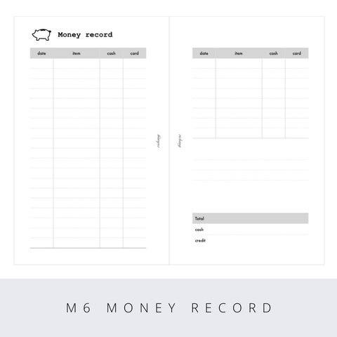 ミニ6 家計簿リフィル
