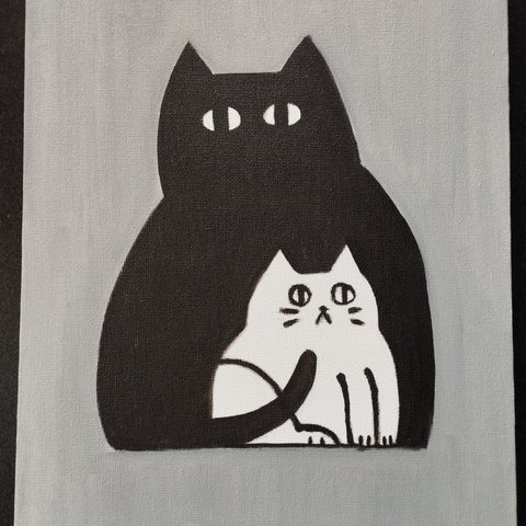 猫　油絵