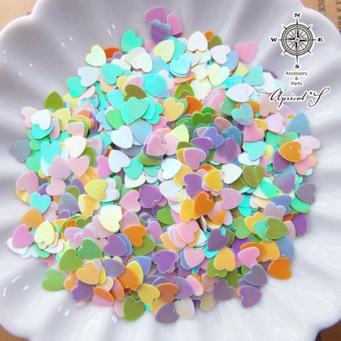  ホログラム ハート ★ パステル 系 ミックス 約12ｇ ネイル レジン 封入素材 カラフル マルチ ゆめかわ