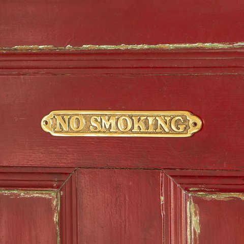 NO SMOKING（ノースモーキング）重厚感ある真鍮製サインプレート  禁煙の意思表示に！4519266630600