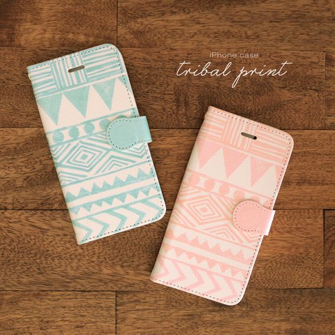 iPhone 手帳型スマホケース 【tribal】