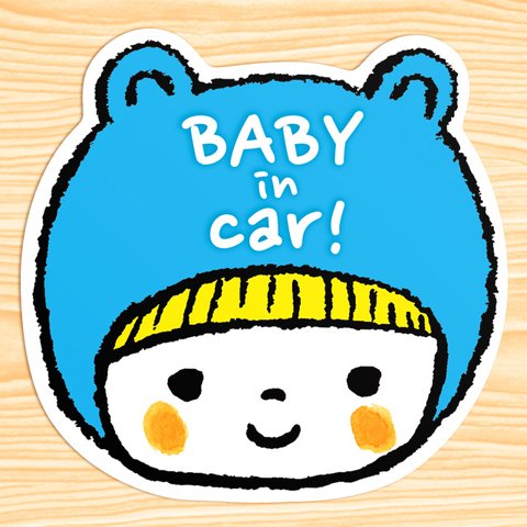 BABY IN CAR マグネットステッカー(シャーベット）