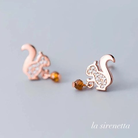 受注製作 ピアス ＊ squirrel pierce