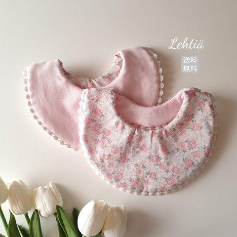 𝐿𝑒ℎ𝑡𝑖𝑎̈　natural flower bib　ベビー スタイ　ラッピング対応