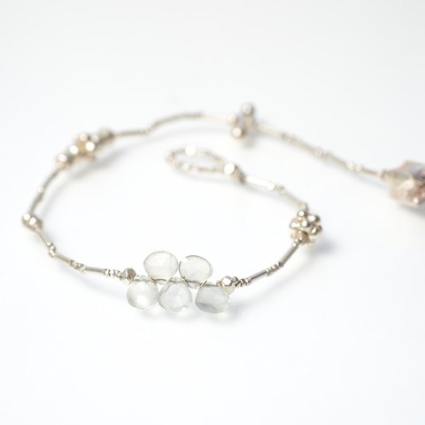 -Moonstone- silver Anklet