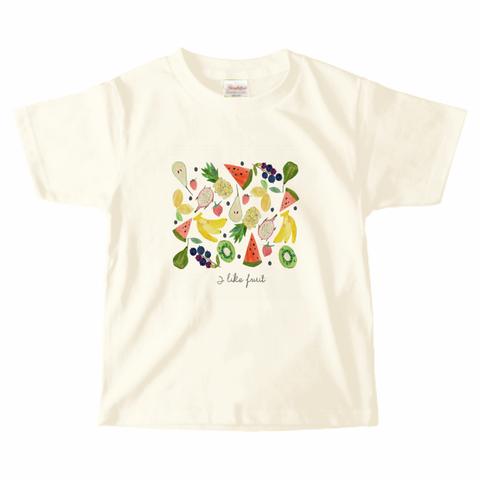 【I like fruit. フルーツがいっぱい 】kid's キッズ-Tシャツ 