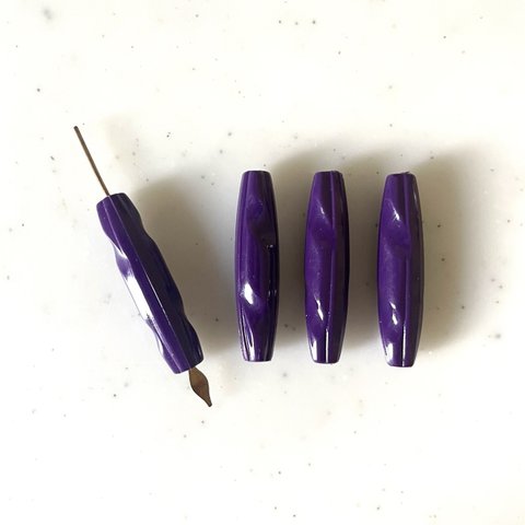 Vintage Purple Stick Tube Beads 