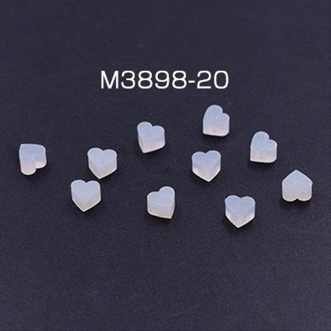 M3898-20 60個  ピアスキャッチ ハート型 5×5mm クリア 3×【20ヶ】