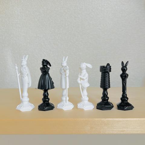 【ラビットチェス III】 白黒混合 6種セット