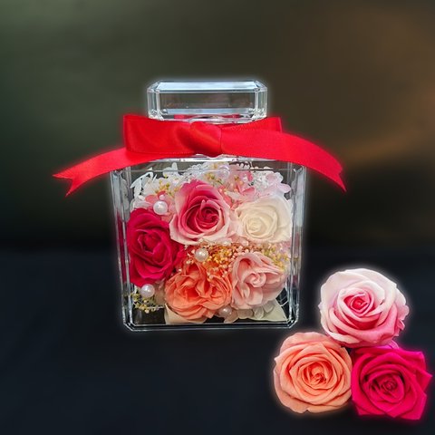 母の日限定割引き ❁perfume bottle❁ five color rose flower