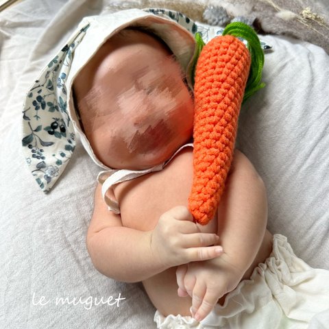 ニューボーンフォト　New born photo うさ耳　ボンネット　カボパン　セット【le muguet】